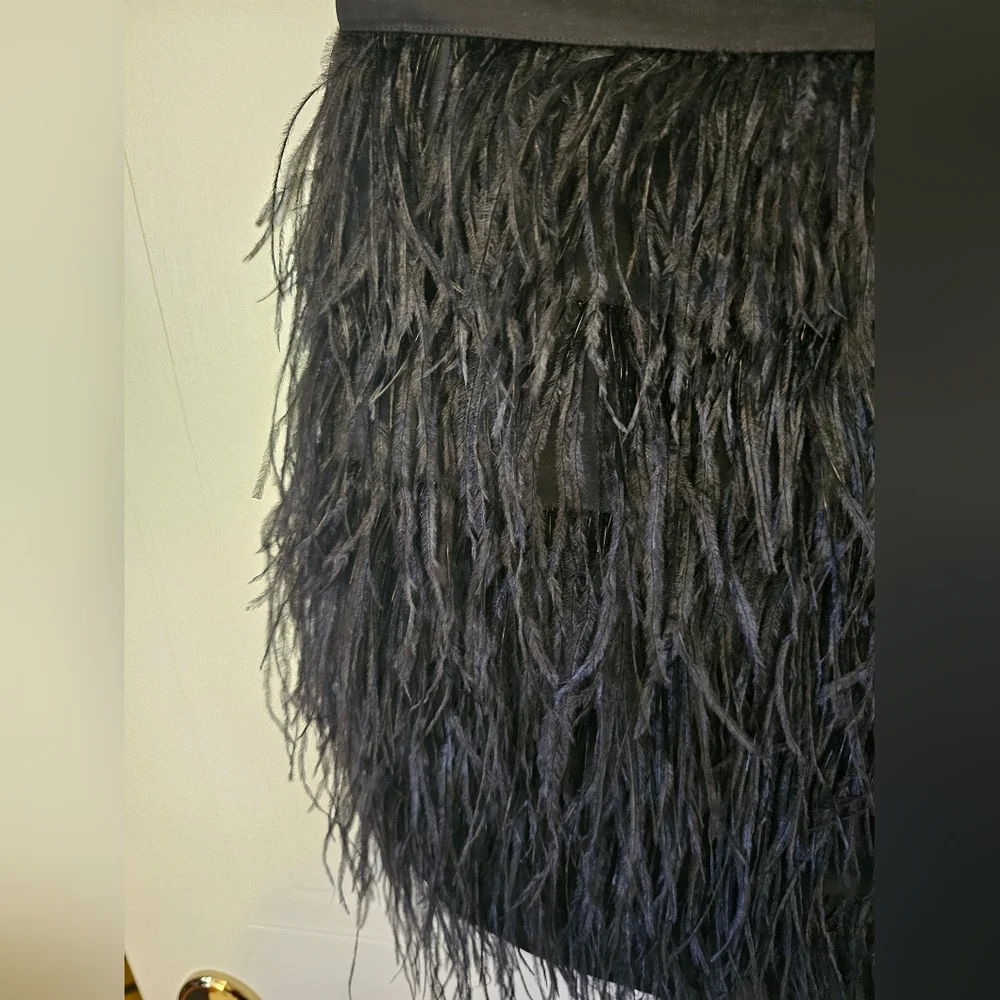 BEBE Rhinestone Feather Dress - Picture 6 of 8